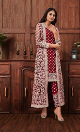 Heavy Net Embroidery Work Suit